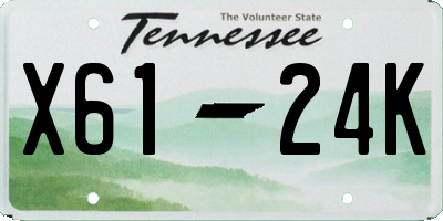 TN license plate X6124K