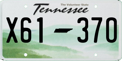 TN license plate X6137O