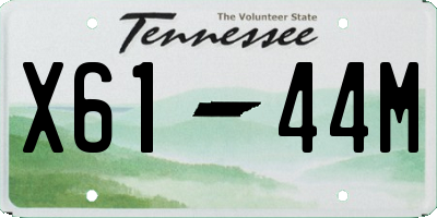 TN license plate X6144M