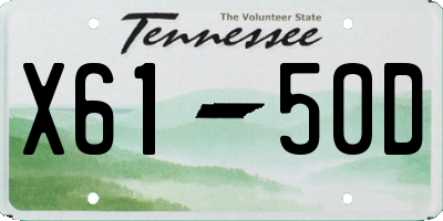 TN license plate X6150D