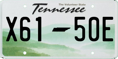 TN license plate X6150E