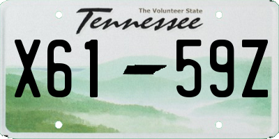 TN license plate X6159Z