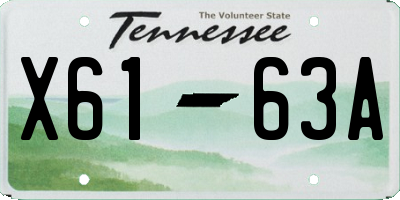 TN license plate X6163A
