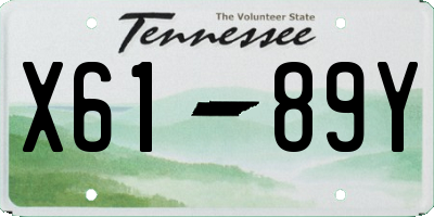 TN license plate X6189Y