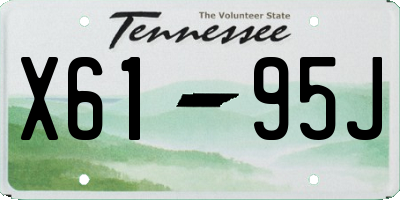 TN license plate X6195J