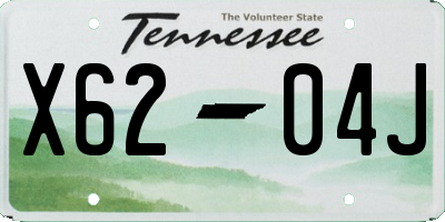 TN license plate X6204J
