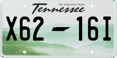 TN license plate X6216I