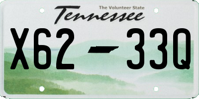 TN license plate X6233Q