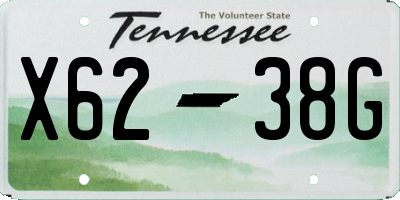 TN license plate X6238G