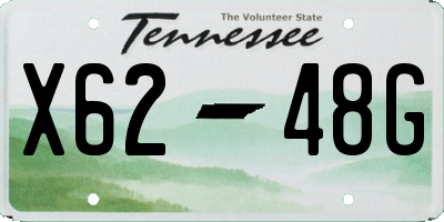 TN license plate X6248G