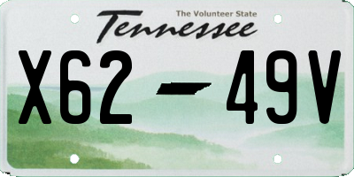 TN license plate X6249V