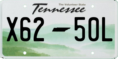 TN license plate X6250L