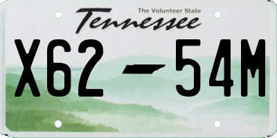 TN license plate X6254M