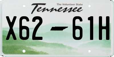 TN license plate X6261H