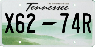 TN license plate X6274R