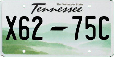 TN license plate X6275C