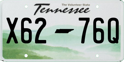 TN license plate X6276Q
