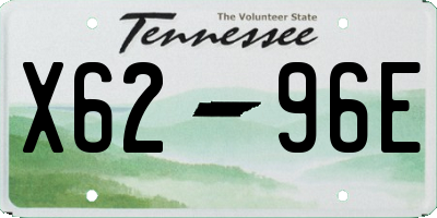 TN license plate X6296E