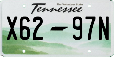 TN license plate X6297N