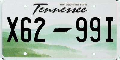 TN license plate X6299I