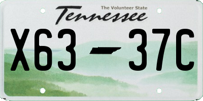 TN license plate X6337C