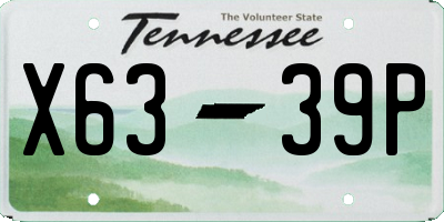 TN license plate X6339P