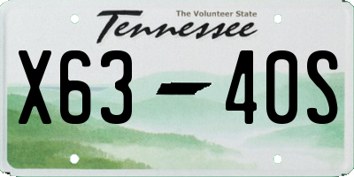 TN license plate X6340S