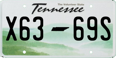 TN license plate X6369S