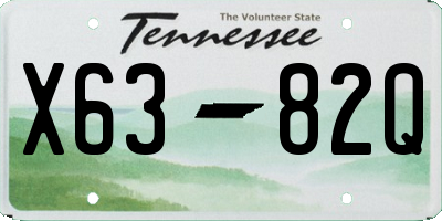 TN license plate X6382Q