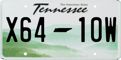 TN license plate X6410W