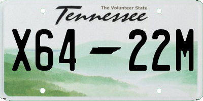 TN license plate X6422M