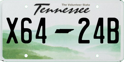 TN license plate X6424B