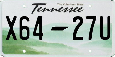 TN license plate X6427U