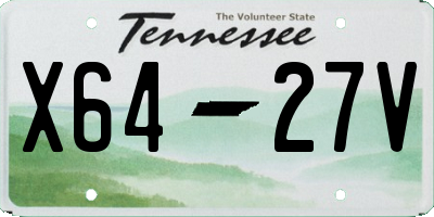 TN license plate X6427V