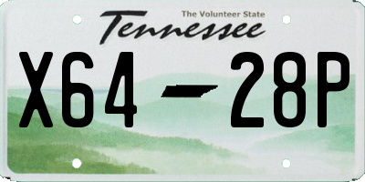 TN license plate X6428P