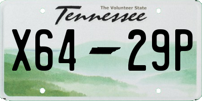 TN license plate X6429P