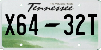 TN license plate X6432T