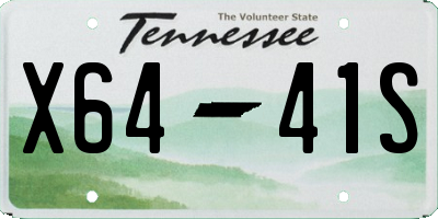 TN license plate X6441S