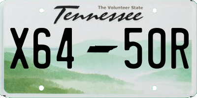 TN license plate X6450R