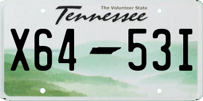 TN license plate X6453I
