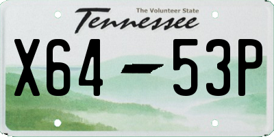 TN license plate X6453P
