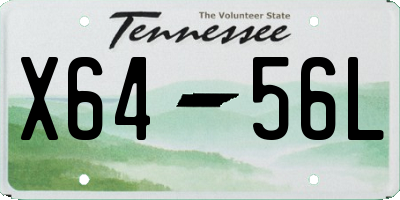 TN license plate X6456L