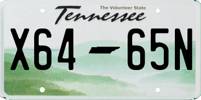 TN license plate X6465N