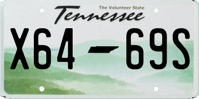 TN license plate X6469S