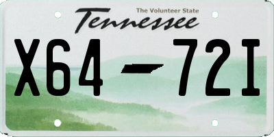 TN license plate X6472I