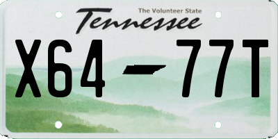 TN license plate X6477T