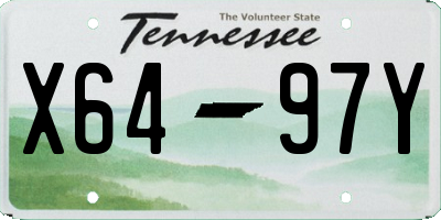 TN license plate X6497Y