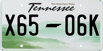 TN license plate X6506K