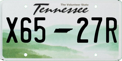 TN license plate X6527R