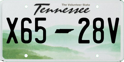 TN license plate X6528V